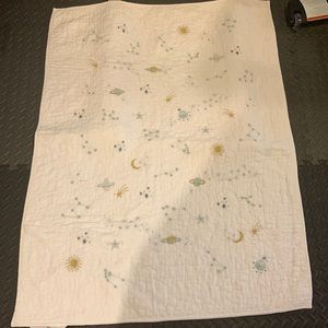 POTTERY BARN Baby Stars and Moon Theme Quilt